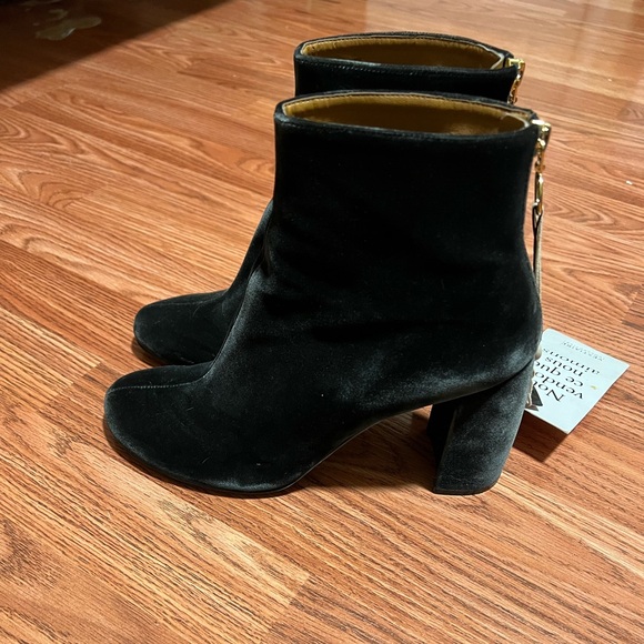 Stella McCartney Velvet Suede Block Black Boots size woman US 9 (euro 40) w/ box - Picture 8 of 11